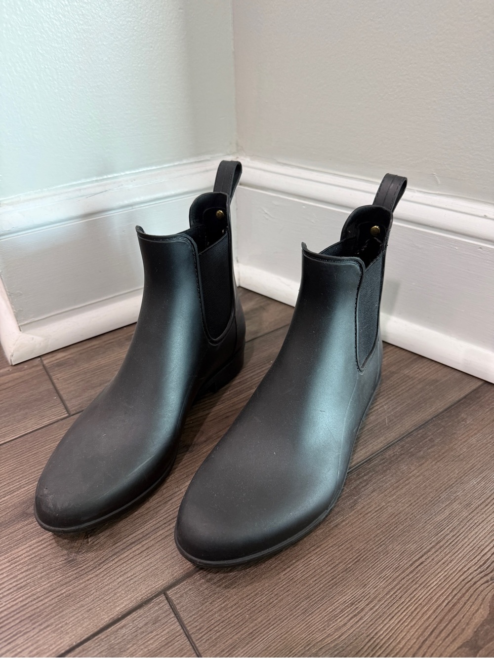 Sam Edelman Tinsley Black Chelsea Rain Boots Size 6